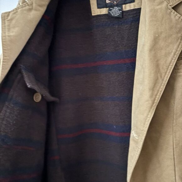 Barn Coat Jacket Mens 2XL Brown Canvas Flannel Lined Barn Vintage Chore - Picture 2 of 9